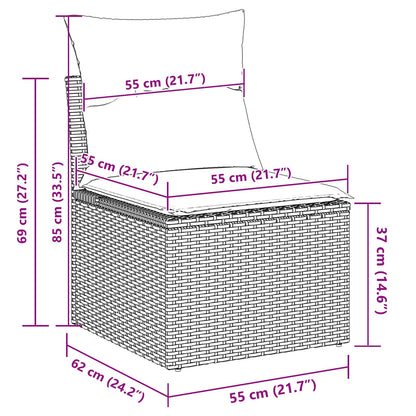 Sada Zahradních Pohovek 8 Ks Polyratan
