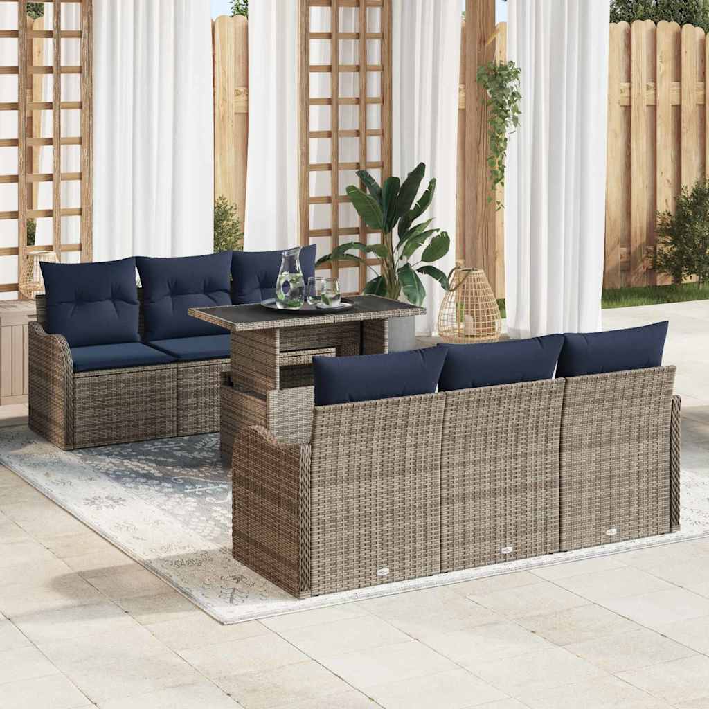 Sada Zahradních Pohovek 7 Ks Polyratan