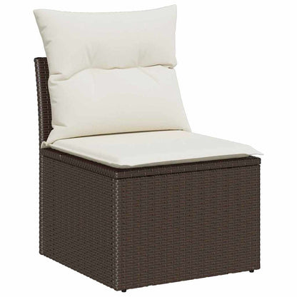 Sada Zahradních Pohovek 7 Ks Hnědá Polyratan