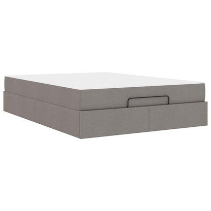 Rám Postele S Matrací 2 Pcs Taupe Textil
