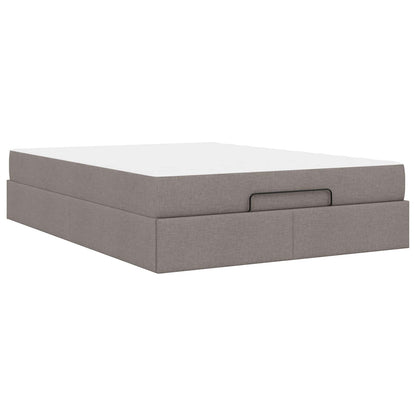 Rám Postele S Matrací 2 Pcs Taupe Textil