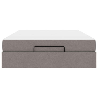Rám Postele S Matrací 2 Pcs Taupe Textil