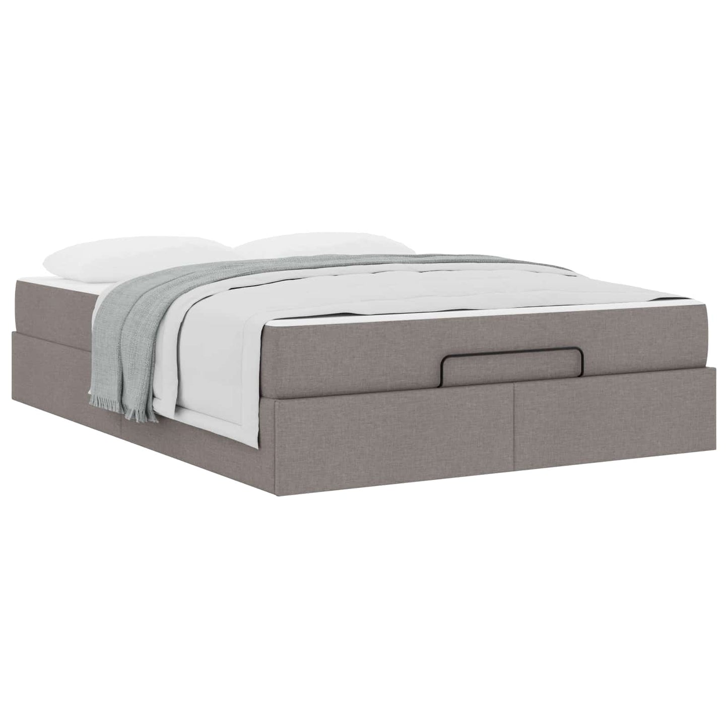 Rám Postele S Matrací 2 Pcs Taupe Textil