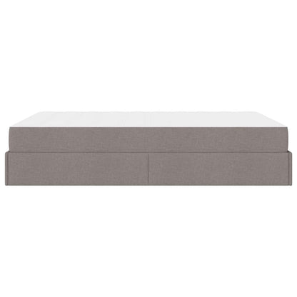 Rám Postele S Matrací 2 Pcs Taupe Textil