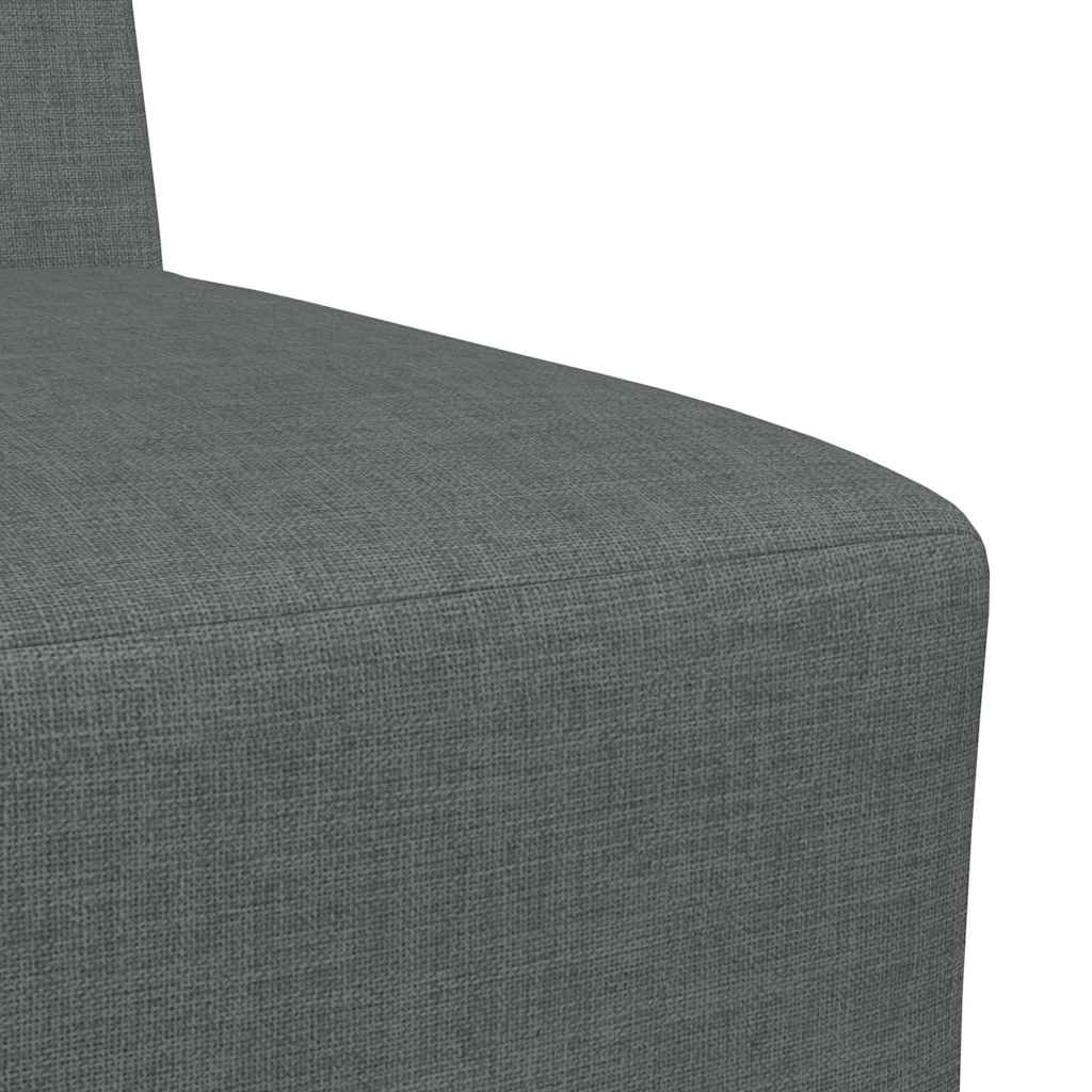 Modulová Sedačka Bez Opěradel 2 Ks Tmavě Šedá Textil