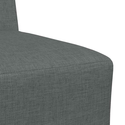 Modulová Sedačka Bez Opěradel 2 Ks Tmavě Šedá Textil