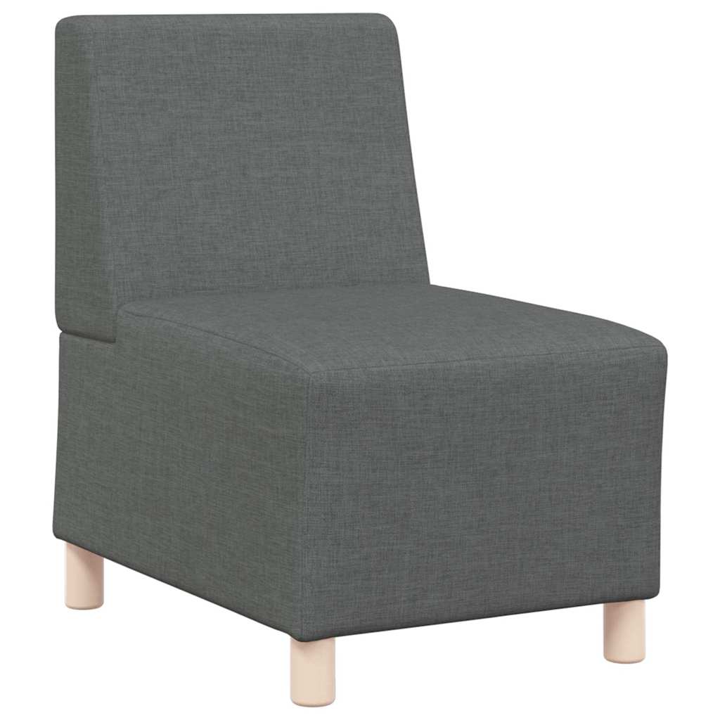 Modulová Sedačka Bez Opěradel 2 Ks Tmavě Šedá Textil