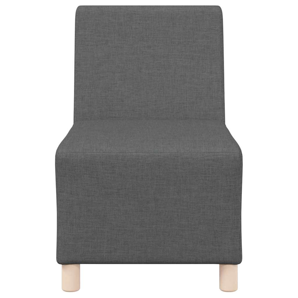 Modulová Sedačka Bez Opěradel 2 Ks Tmavě Šedá Textil