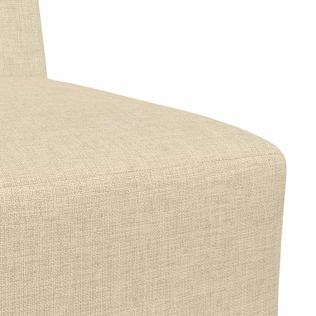 Modulová Sedačka Bez Opěradel 2 Ks Krémová Textil