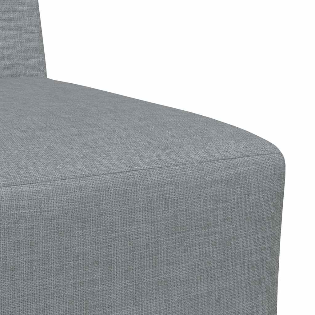 Modulová Sedačka Bez Opěradel 3 Ks Světle Šedá Textil