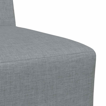 Modulová Sedačka Bez Opěradel 3 Ks Světle Šedá Textil