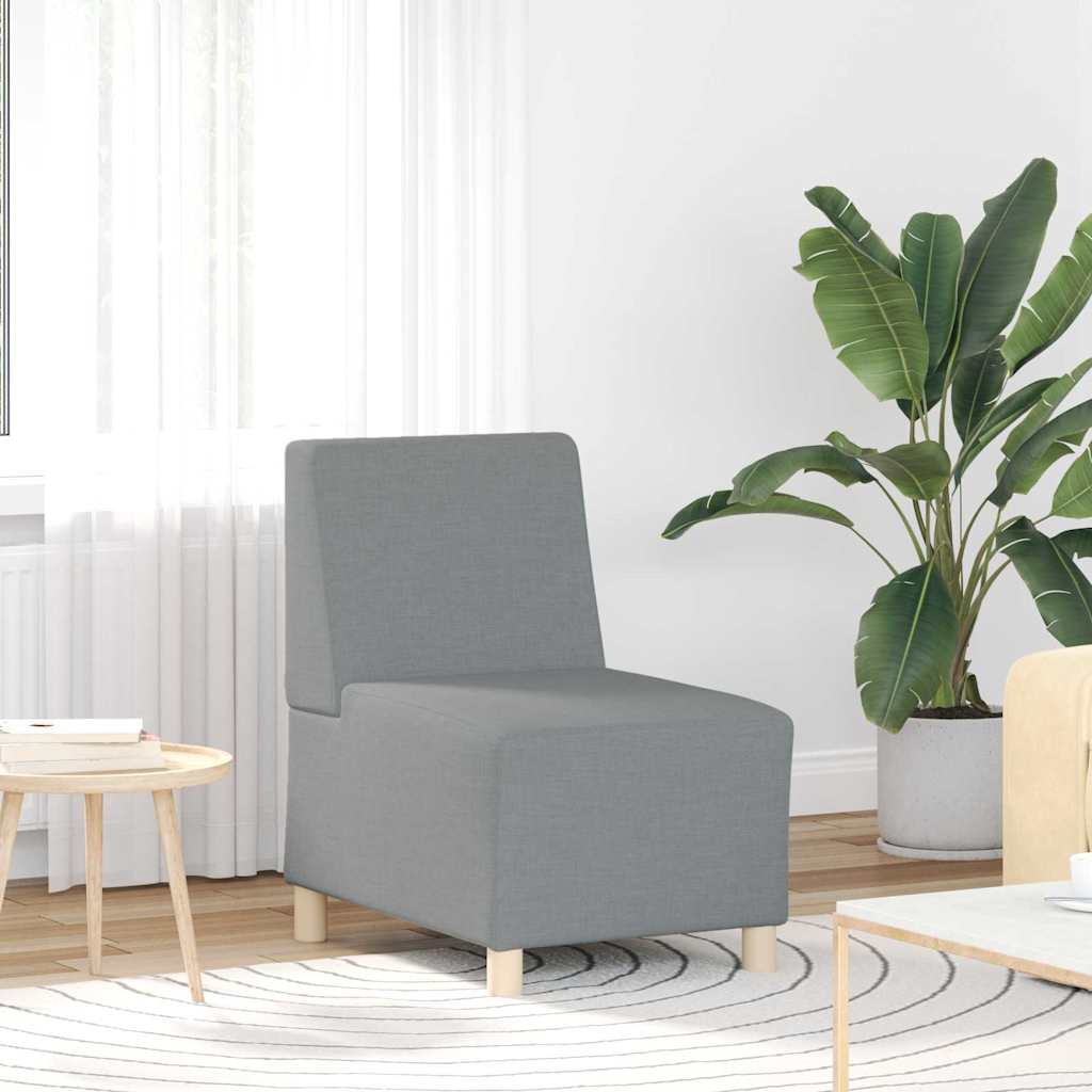 Modulová Sedačka Bez Opěradel 3 Ks Světle Šedá Textil