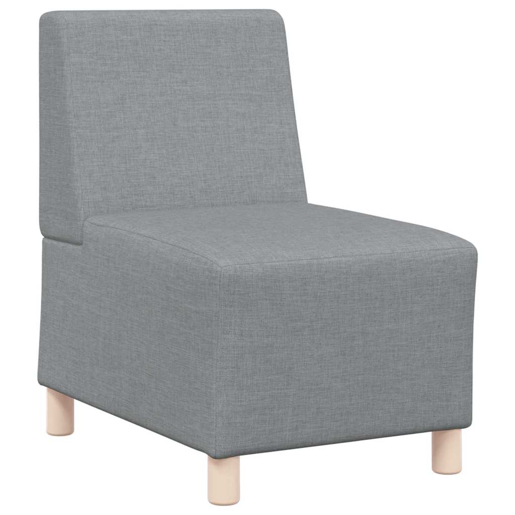 Modulová Sedačka Bez Opěradel 3 Ks Světle Šedá Textil