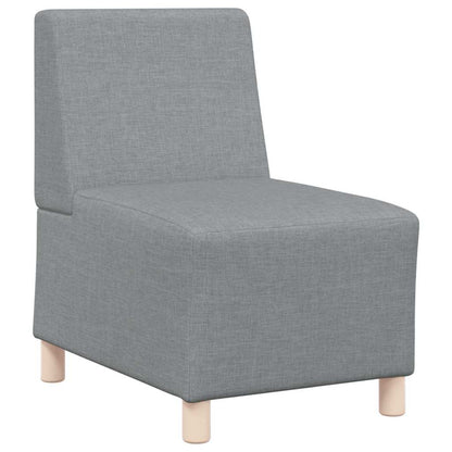 Modulová Sedačka Bez Opěradel 3 Ks Světle Šedá Textil