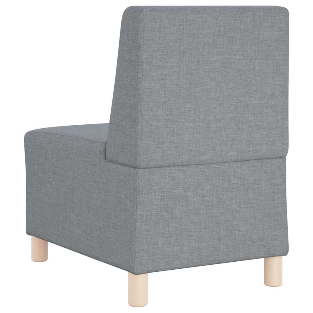 Modulová Sedačka Bez Opěradel 3 Ks Světle Šedá Textil