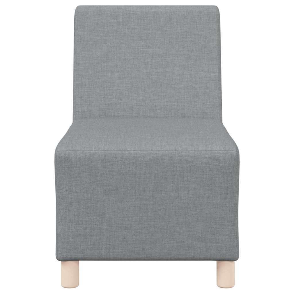 Modulová Sedačka Bez Opěradel 3 Ks Světle Šedá Textil