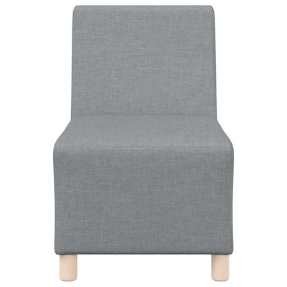 Modulová Sedačka Bez Opěradel 3 Ks Světle Šedá Textil