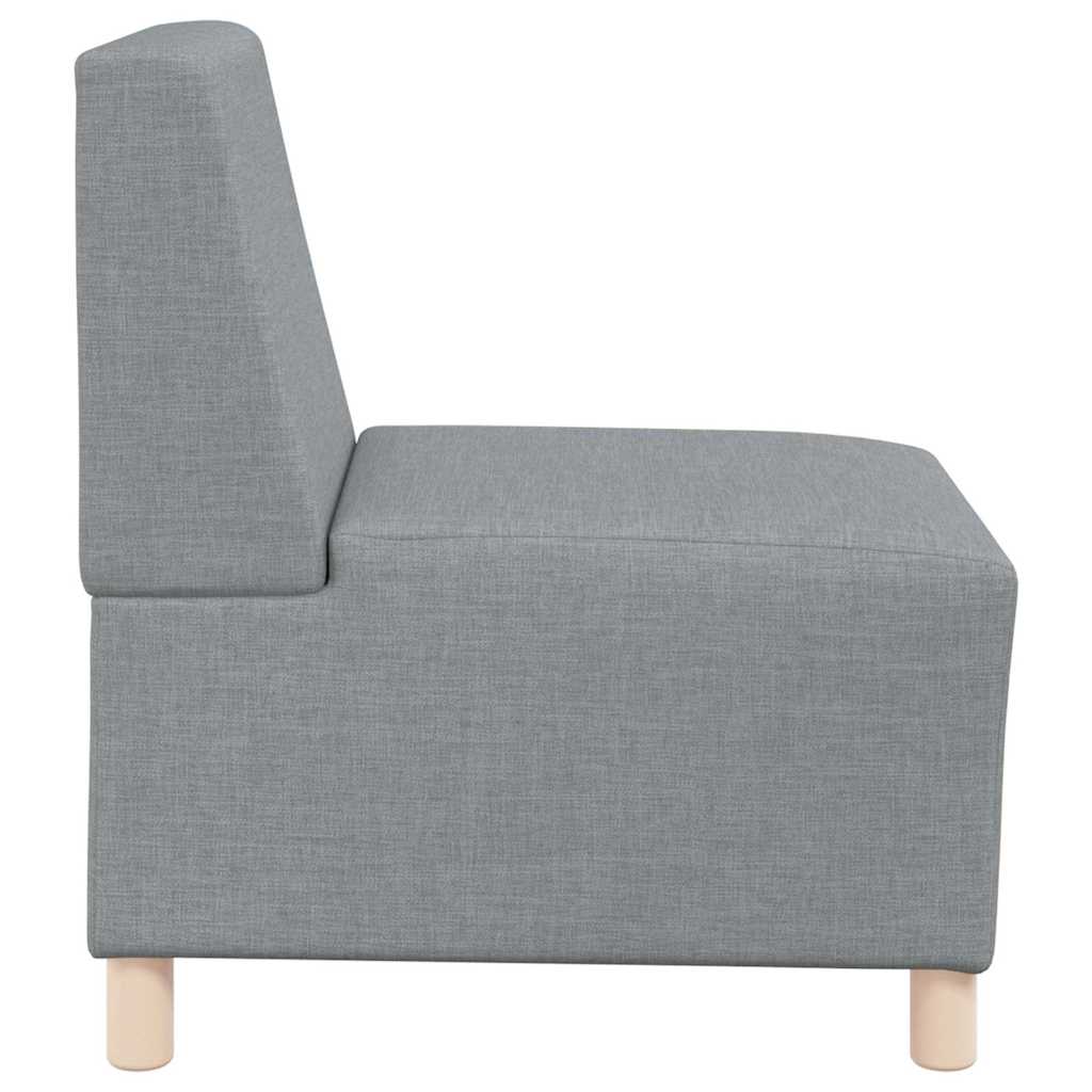 Modulová Sedačka Bez Opěradel 3 Ks Světle Šedá Textil