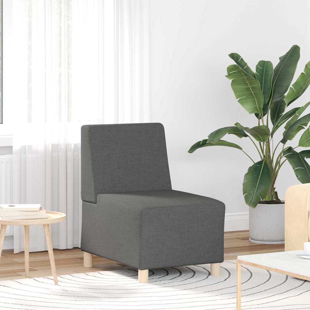 Modulová Sedačka Bez Opěradel 3 Ks Tmavě Šedá Textil