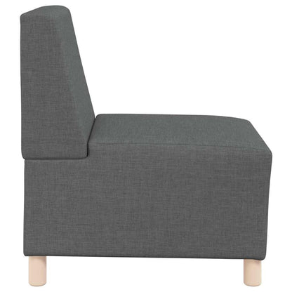 Modulová Sedačka Bez Opěradel 3 Ks Tmavě Šedá Textil