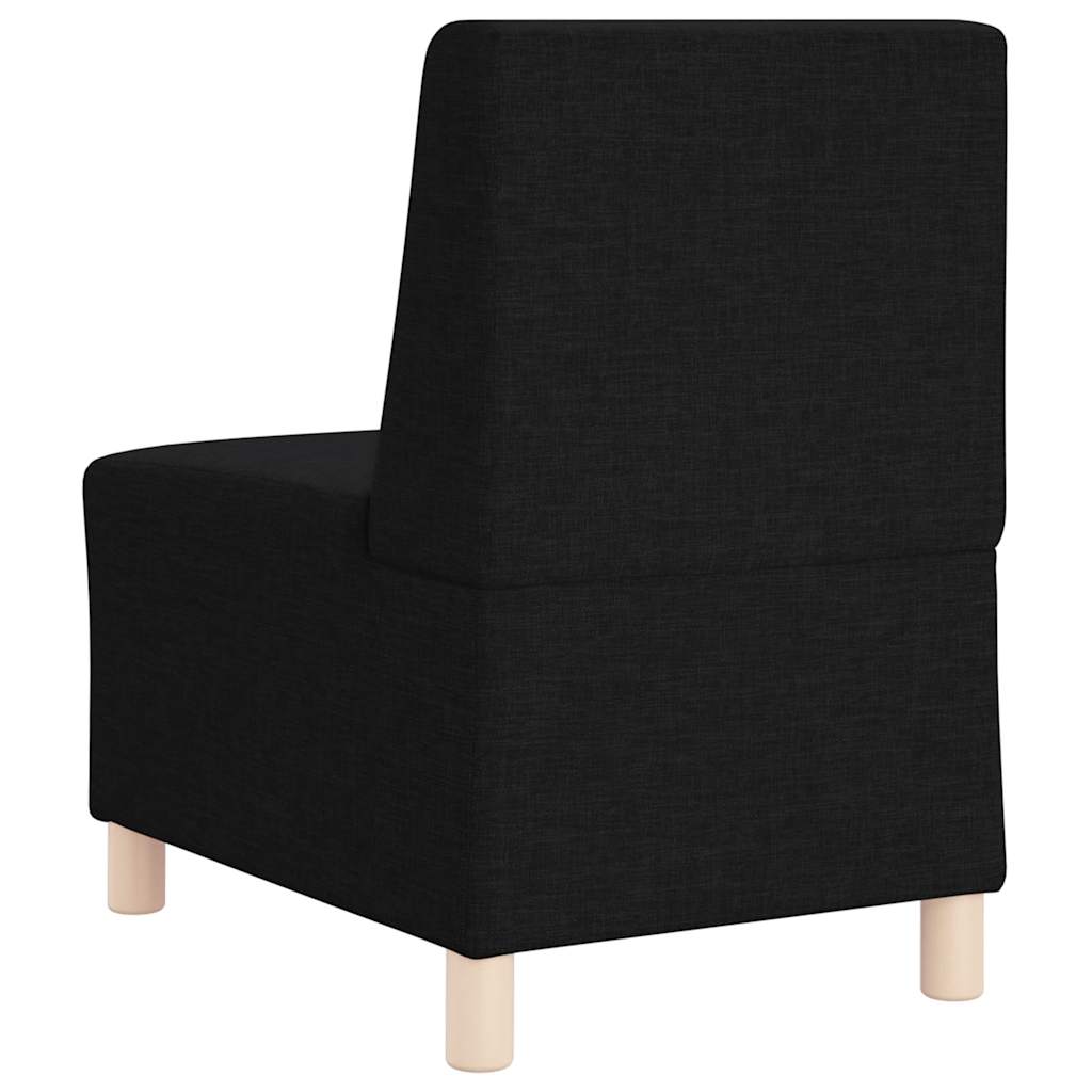 Modulová Sedačka Bez Opěradel 3 Ks Černá Textil