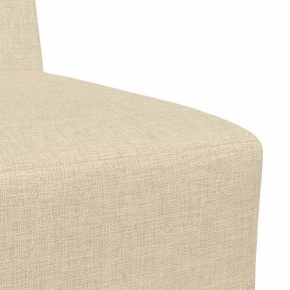Modulová Sedačka Bez Opěradel 3 Ks Krémová Textil