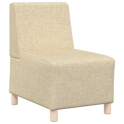 Modulová Sedačka Bez Opěradel 3 Ks Krémová Textil