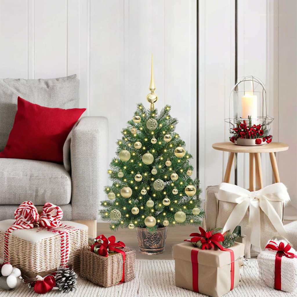 Umělý Vánoční Stromeček S 150 Led Diodami Zelená 75 Cm Pe A Pvc