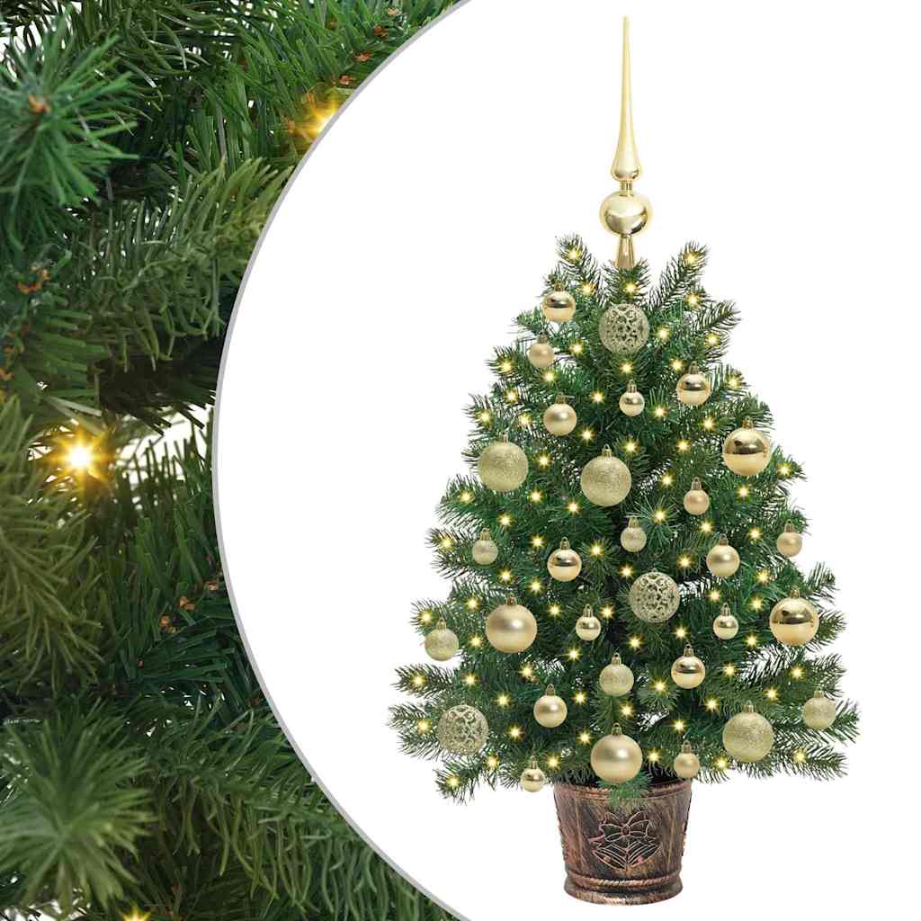Umělý Vánoční Stromeček S 150 Led Diodami Zelená 75 Cm Pe A Pvc