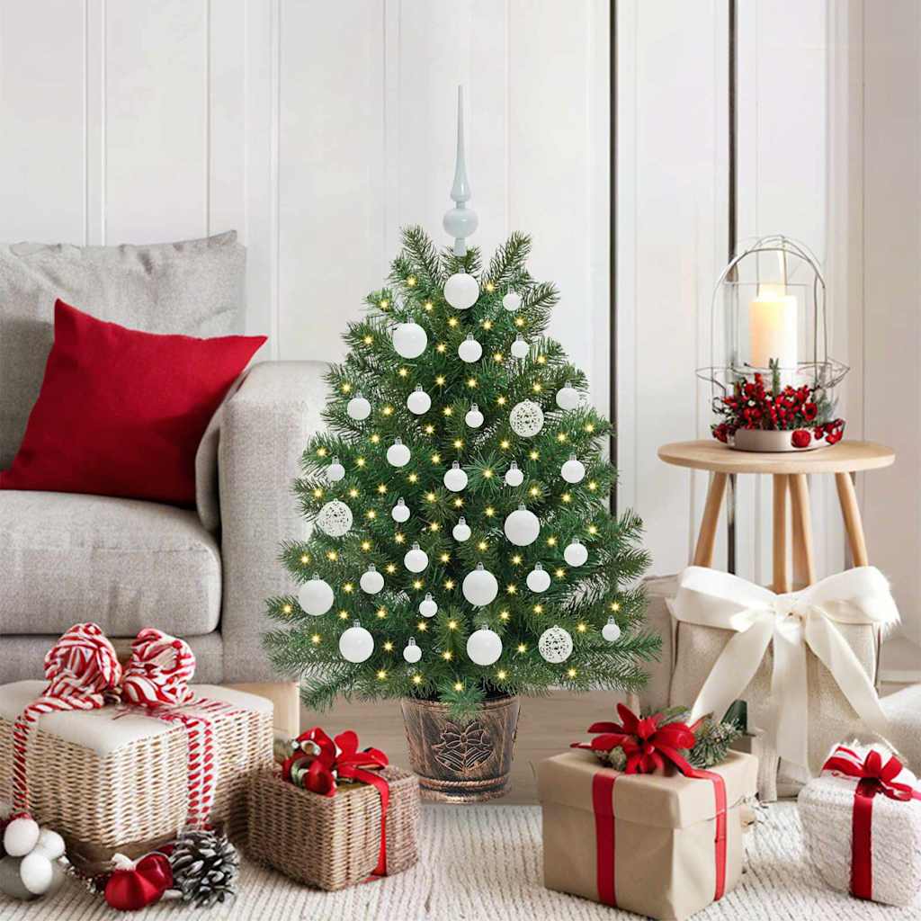 Umělý Vánoční Stromeček S 150 Led Diodami Zelená 95 Cm Pe A Pvc
