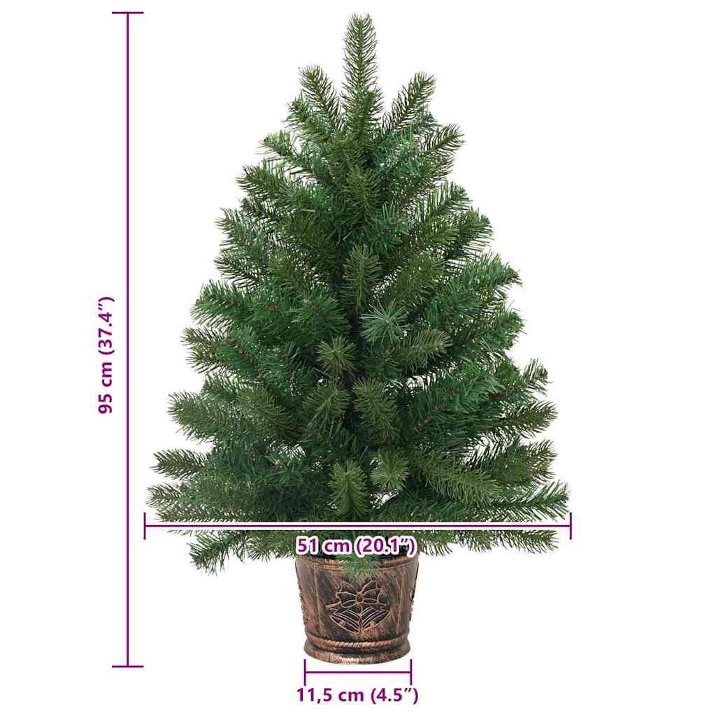 Umělý Vánoční Stromeček S Stojanem Zelená 95 Cm Pvc, Pe A Ocel