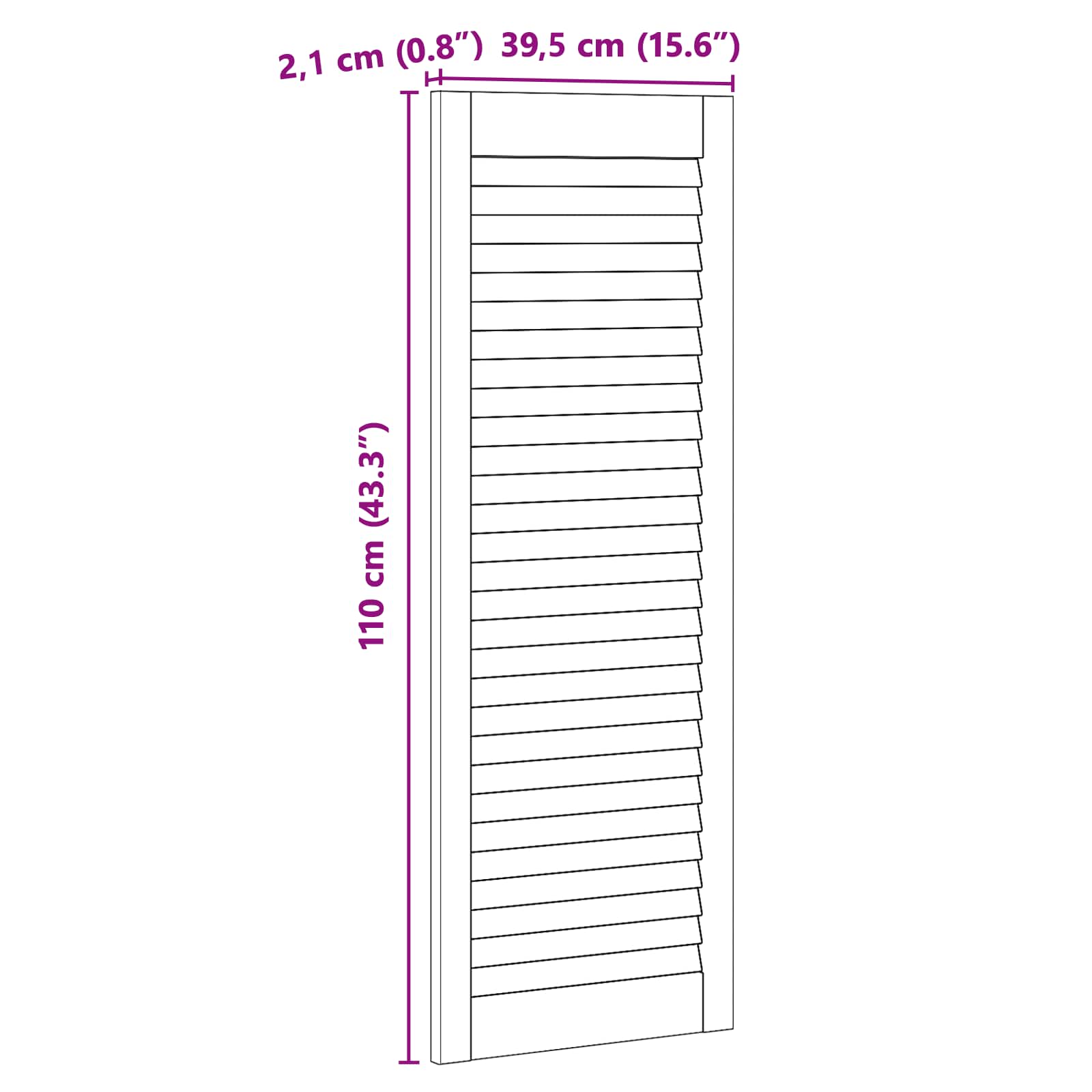 Skříňové Dveře Se Dveřmi 2 Ks Přírodní 110 X 2,1 X 39,5 Cm