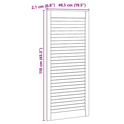 Skříňové Dveře Se Dveřmi 2 Ks Přírodní 49,5 X 2,1 X 110 Cm