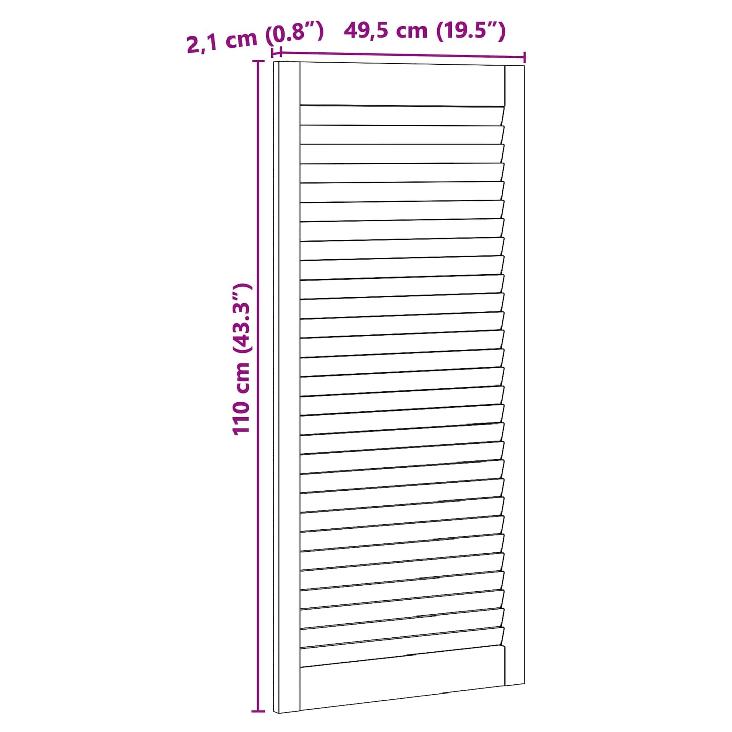 Skříňové Dveře Se Dveřmi 2 Ks Přírodní 49,5 X 2,1 X 110 Cm