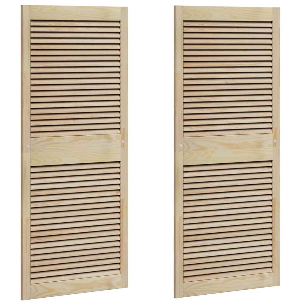 Skříňové Dveře Se Dveřmi 2 Ks Přírodní 140,5 X 2,1 X 59,5 Cm