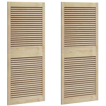 Skříňové Dveře Se Dveřmi 2 Ks Přírodní 140,5 X 2,1 X 59,5 Cm