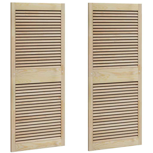 Skříňové Dveře Se Dveřmi 2 Ks Přírodní 140,5 X 2,1 X 59,5 Cm
