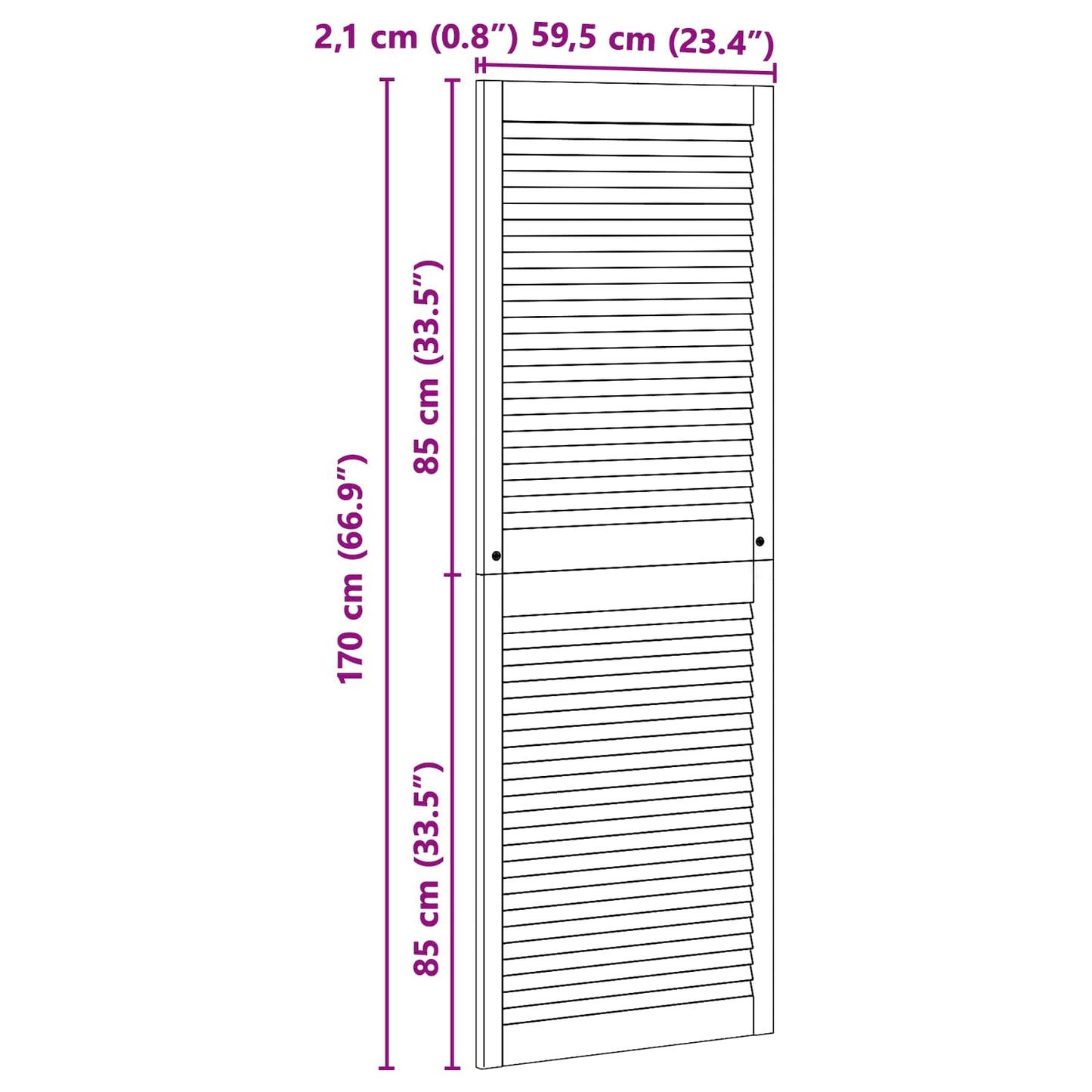 Skříňové Dveře Se Dveřmi 2 Ks Přírodní 170 X 2,1 X 59,5 Cm
