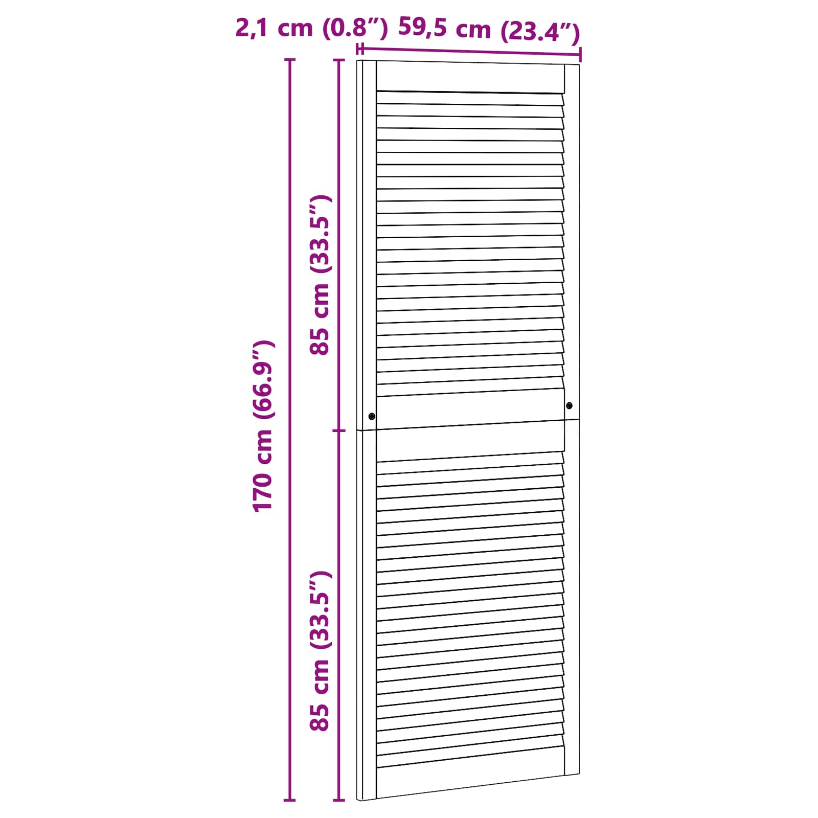 Skříňové Dveře Se Dveřmi 2 Ks Přírodní 170 X 2,1 X 59,5 Cm