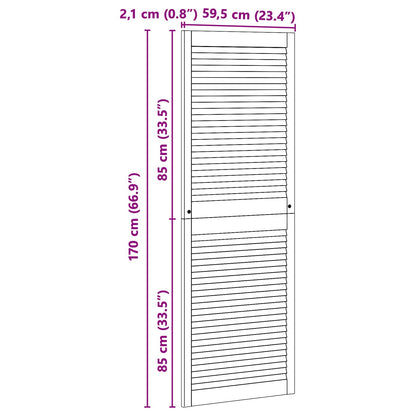 Skříňové Dveře Se Dveřmi 2 Ks Přírodní 170 X 2,1 X 59,5 Cm