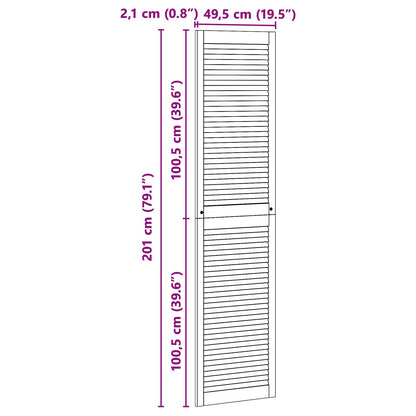 Skříňové Dveře Se Dveřmi 2 Ks Přírodní 201 X 2,1 X 49,5 Cm
