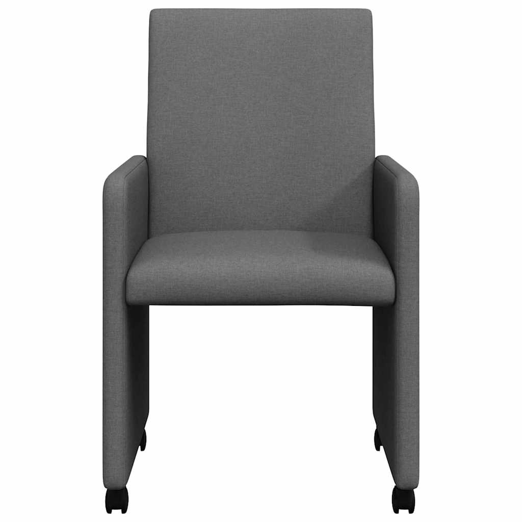 Jídelní Židle Na Kolečkách 2 Ks Textil