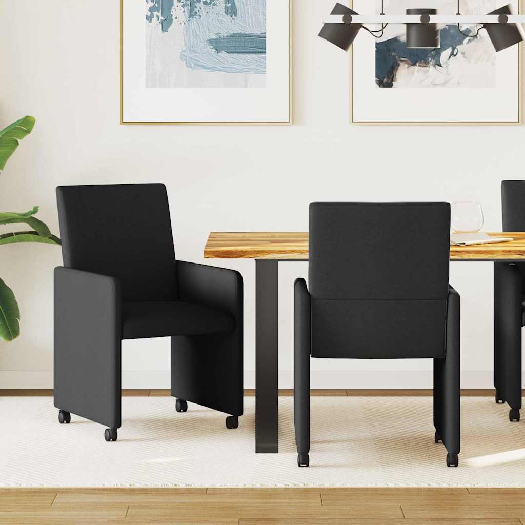 Jídelní Židle Na Kolečkách 2 Ks Textil