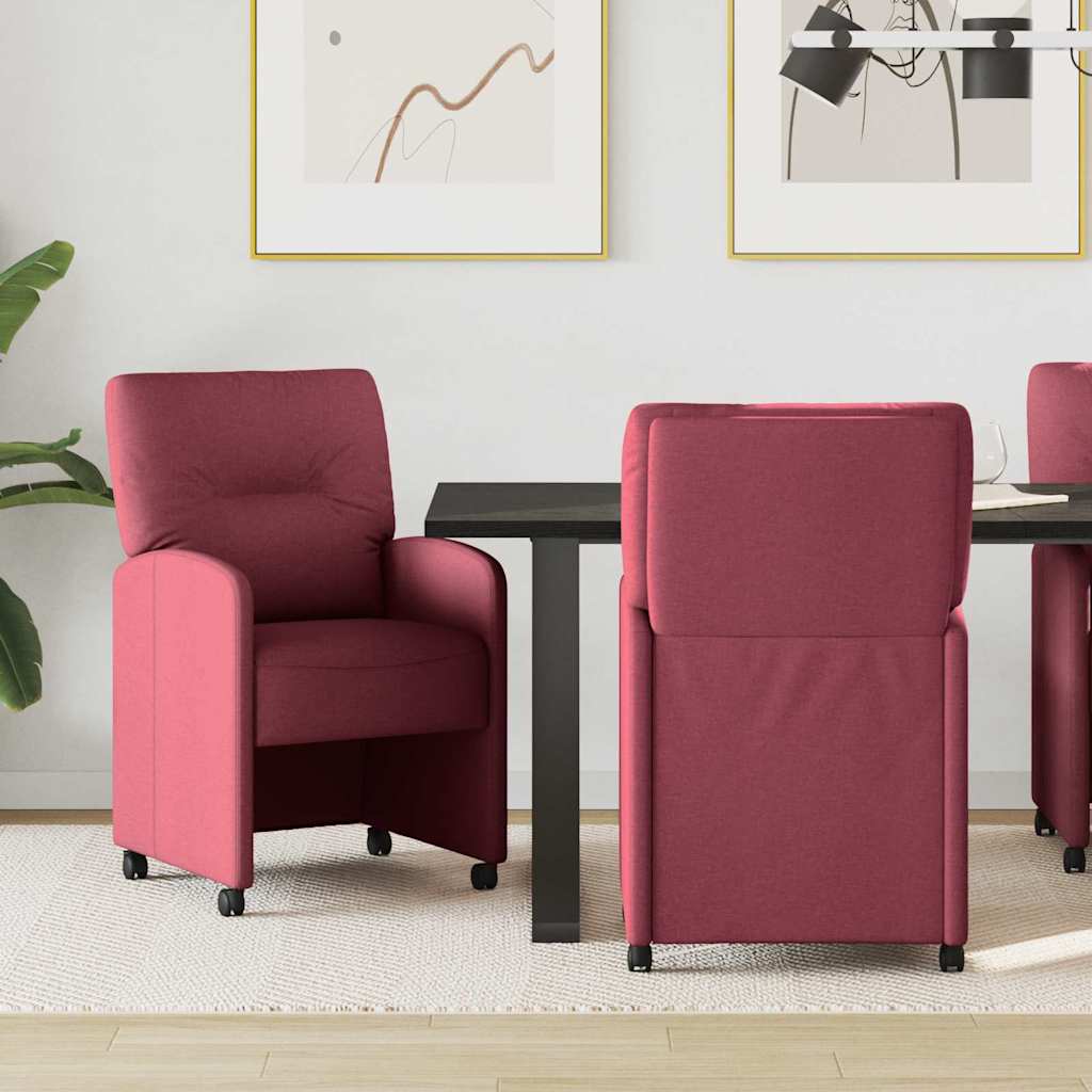 Jídelní Židle Na Kolečkách 2 Ks Textil