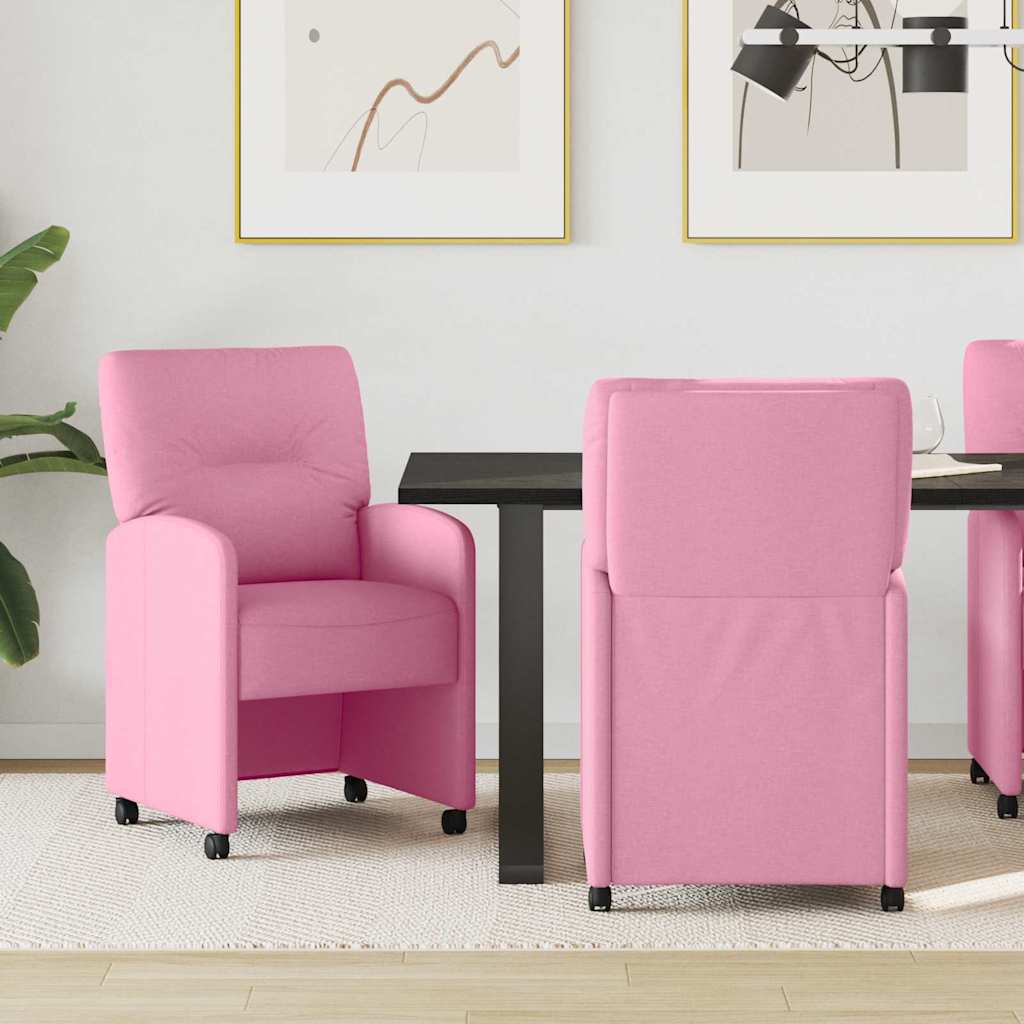 Jídelní Židle Na Kolečkách 2 Ks Textil
