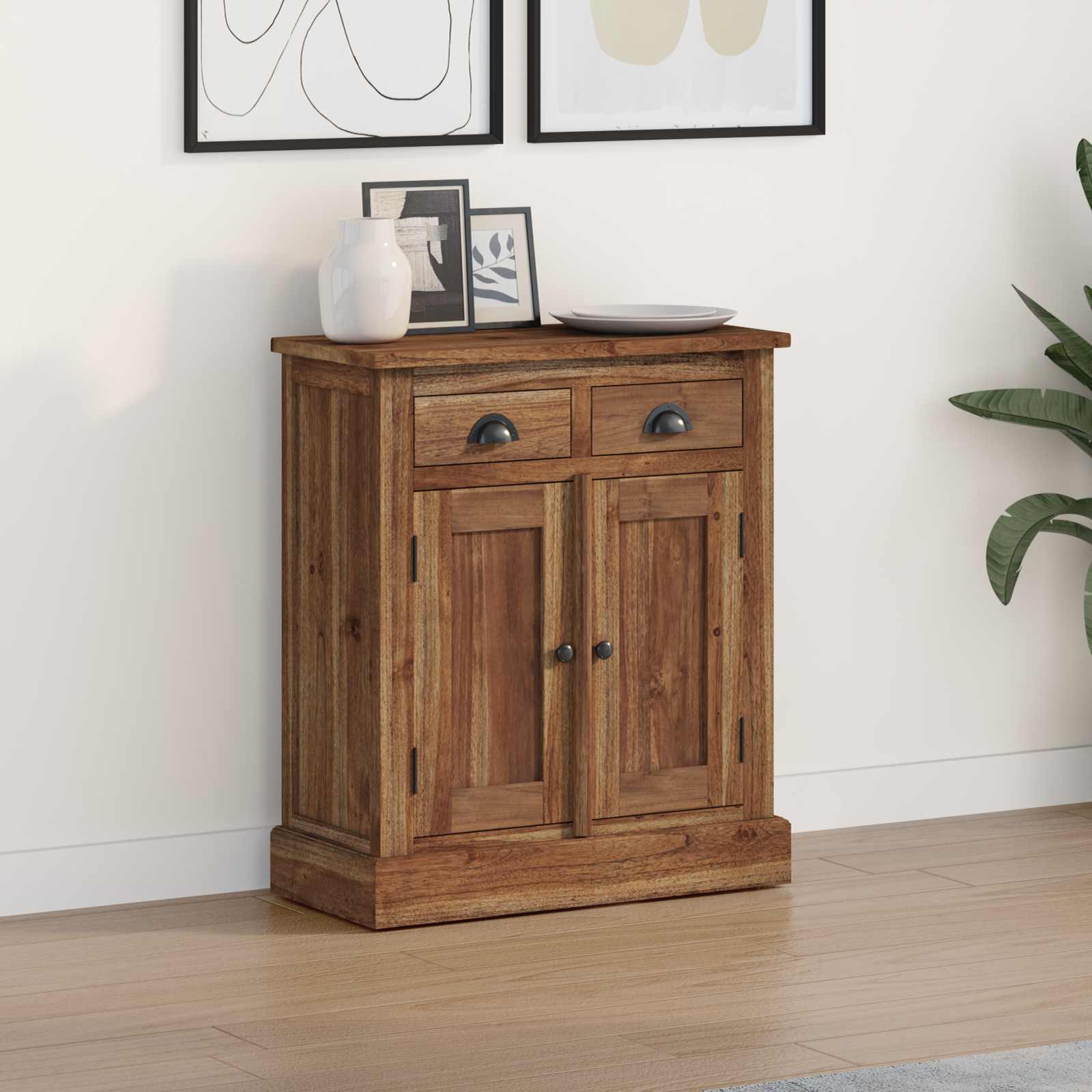 Úložná Skříňka Přírodní 65 X 30 X 75 Cm Pevné Teakové Dřevo