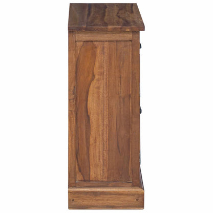 Úložná Skříňka Přírodní 65 X 30 X 75 Cm Pevné Teakové Dřevo