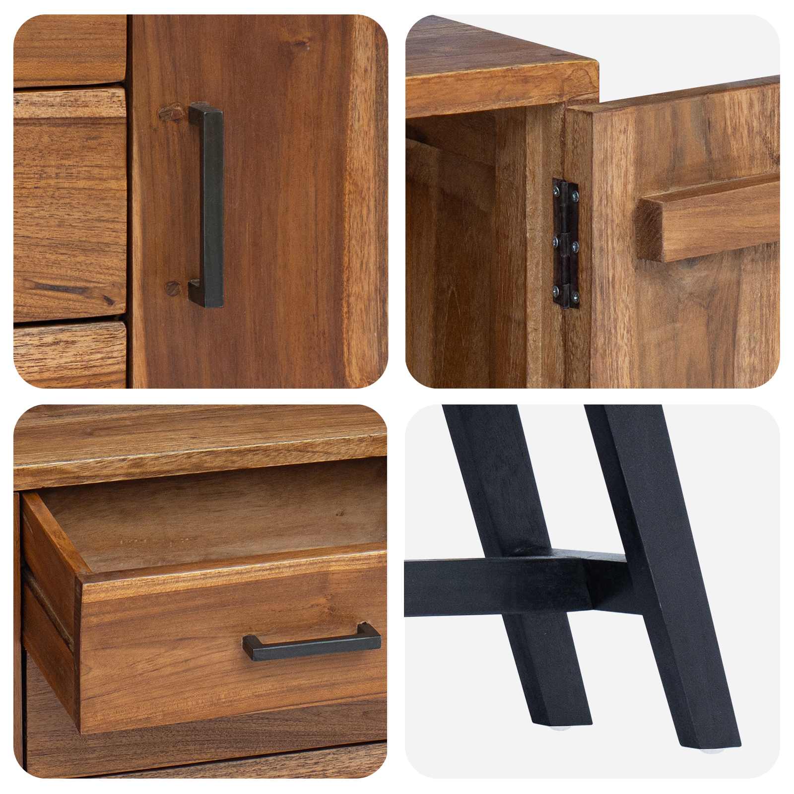 Televizní Stojan Přírodní 110 X 30 X 75 Cm Pevné Teakové Dřevo