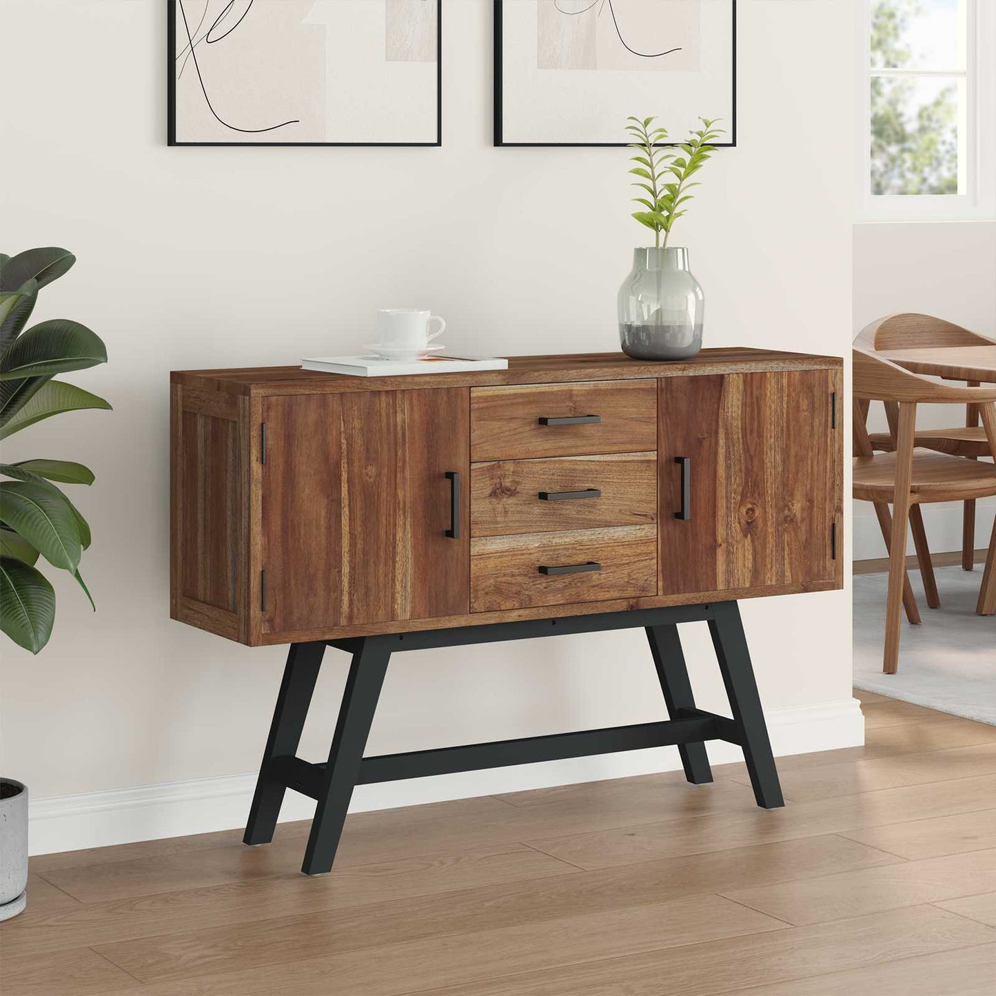 Televizní Stojan Přírodní 110 X 30 X 75 Cm Pevné Teakové Dřevo