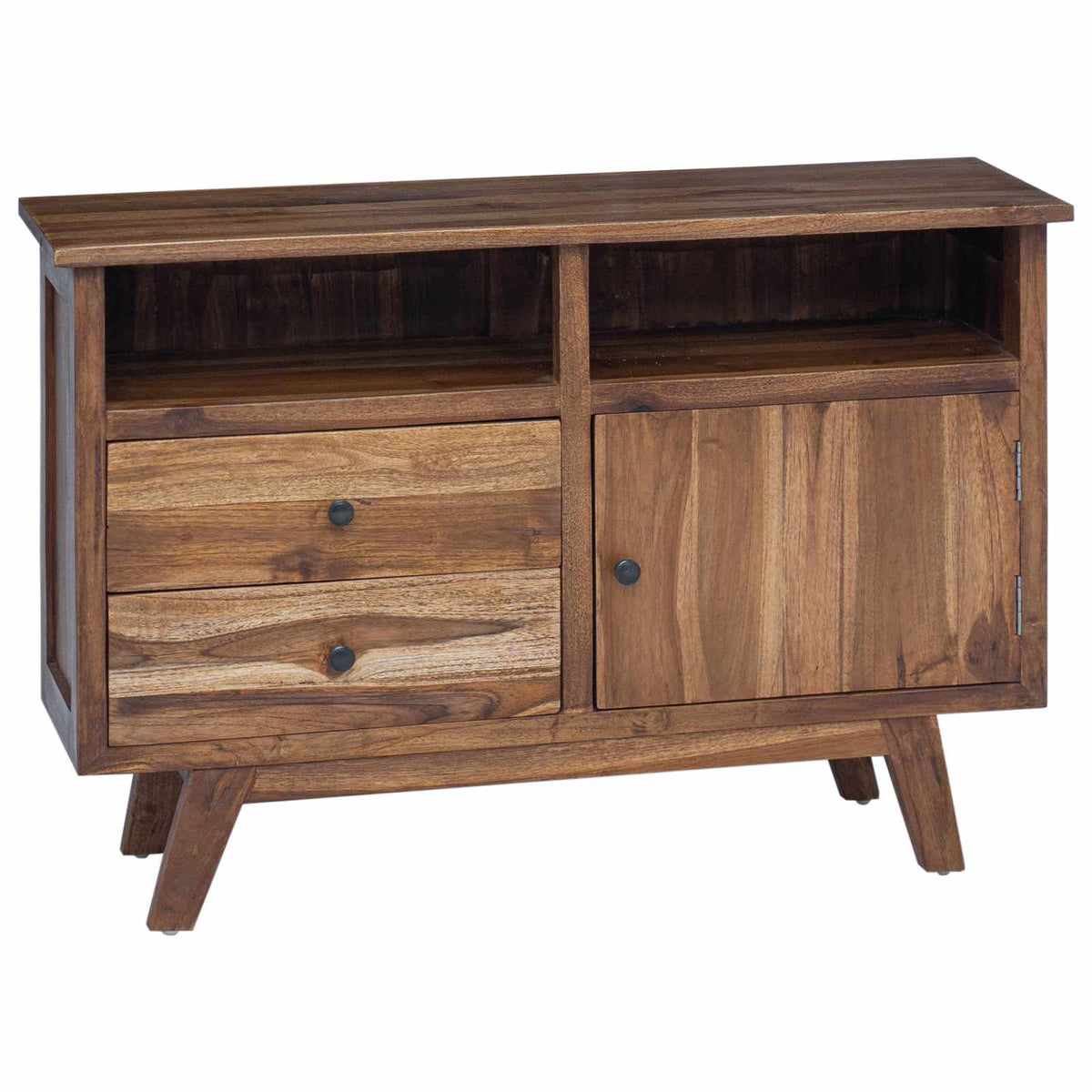Servírovací Skříň Přírodní 100 X 30 X 68 Cm Pevné Teakové Dřevo